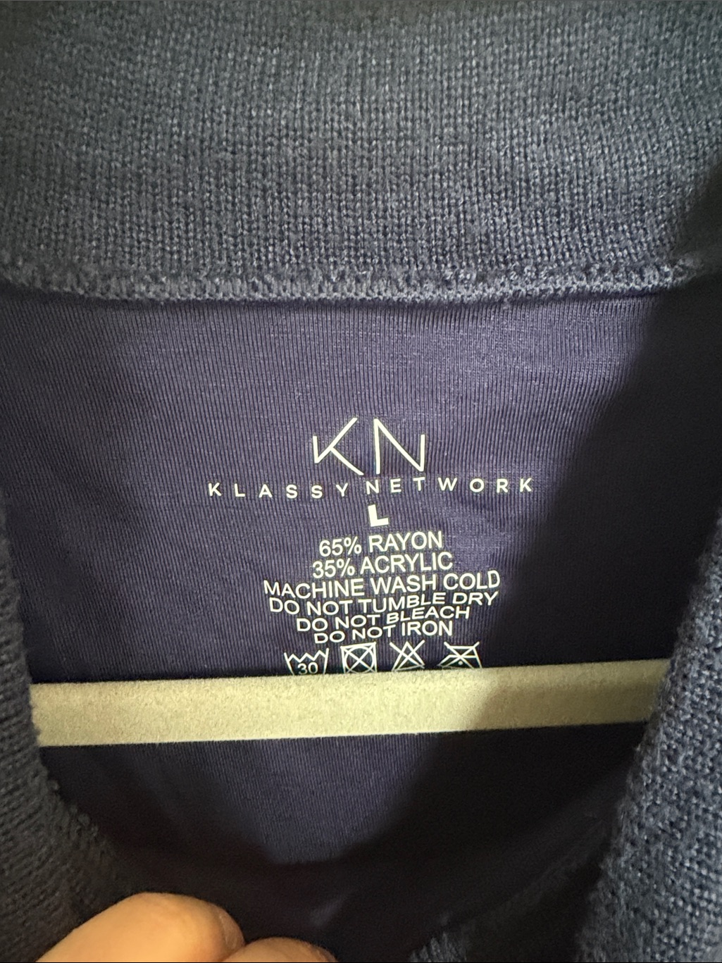 Klassy Network Navy Short-Sleeve Mock Neck Top